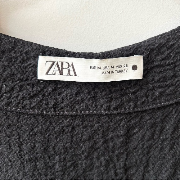 Zara black hooded tie front viscose duster - Picture 2 of 11